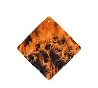 Phayah Wildfire Burning Pattern Lavender Scent Car Air Freshener Square Card Hanging Hanging Scented Card 6 Pcs For Cars Closet Drawer
