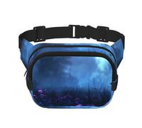 Phayah Wildflowers In The Night Field Men Women Hip Bum Bag With Adjustable Strap For Outdoors Workout Traveling Casual Running Hiking Cycling