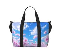 Phayah Wildflowers Under Blue Sky Weekender Bags For Women, Travel Duffel Bag Overnight Weekend Bag Sports Gym Tote Bag Crossbody Bag