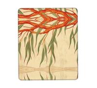 PHAYAH Willow Tree Leaves Pattern Mouse Pads, Portable Wireless Mouse Pad, Non-Slip Rubber Base Laptop Mousepad Smooth Surface for Office & Travel 10 X 12 Inch