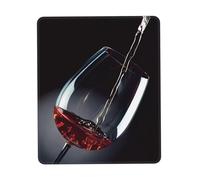 Phayah Wine Cup Pattern Mouse Pad Waterproof Surface & Non-Slip Rubber Base with Stitched Edges Gaming Mouse Mat for Laptop 8.3 X 10.3 in