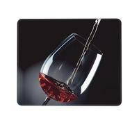Phayah Wine Cup Pattern Mouse Pad Waterproof Surface & Non-Slip Rubber Base with Stitched Edges Gaming Mouse Mat for Laptop 8.3 X 10.3 in