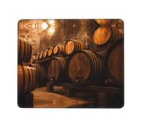 Phayah Wine Oak Container Pattern Mouse Pad Waterproof Surface & Non-Slip Rubber Base with Stitched Edges Gaming Mouse Mat for Laptop 8.3 X 10.3 in