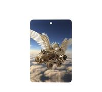 Phayah Wings Metal Carriage Pattern Lavender Scent Car Air Freshener Rectangle Card Hanging Hanging Scented Card 4 Pcs For Cars Closet Drawer