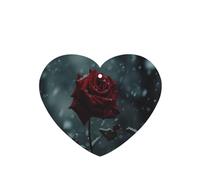 Phayah Winter Roses With Snow Pattern Lavender Scent Car Air Freshener Heart Shape Card Hanging Hanging Scented Card 6 Pcs For Cars Closet Drawer