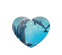 Phayah Winter The Dolphin Pattern Lavender Scent Car Air Freshener Heart Shape Card Hanging Hanging Scented Card 4 Pcs For Cars Closet Shoe