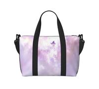 Phayah Witch Hat Creepy Travel Duffle Bag Weekender Overnight Gym Tote For Women Girls Shoulder Bag Workout Water Resistant, Black, One Size