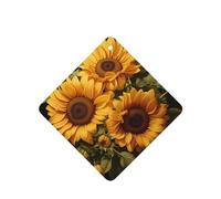 Phayah With The Yellow Sunflower Pattern Lavender Scent Car Aroma Square Hanging Fragrance Tablet Car Interior Fragrance Freshener 6p