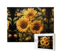 Phayah with The Yellow Sunflower Puzzles 500 Piece for Jigsaw Puzzle Wooden Puzzle for Family Friend Home Decor Wall Art 20.4 X 15 in