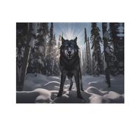 PHAYAH Wolf in Snow Pattern Flannel 50"X40" Soft Fleece Blanket All Seasons Warm Blanket for Bedding Sofa and Trave