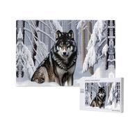 Phayah Wolf in The Snow Jigsaw Puzzles for Adults 1000 Pieces.Home Decor Birthday Party for Men Women 29.5 X 19.7