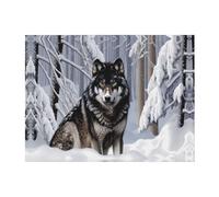 PHAYAH Wolf in The Snow Pattern Flannel 50"X40" Soft Fleece Blanket All Seasons Warm Blanket for Bedding Sofa and Trave