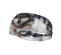 Phayah Wolves Pattern Headbands Women Men Sweatband Sports Headband For Running, Cycling, Yoga Gym, Working Out