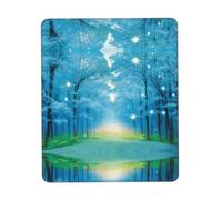 PHAYAH Woods Under Silver Pattern Mouse Pads, Portable Wireless Mouse Pad, Non-Slip Rubber Base Laptop Mousepad Smooth Surface for Office & Travel 8.3 X 10.3 in