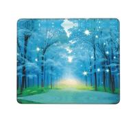 PHAYAH Woods Under Silver Pattern Mouse Pads, Portable Wireless Mouse Pad, Non-Slip Rubber Base Laptop Mousepad Smooth Surface for Office & Travel 8.3 X 10.3 in