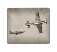 Phayah World War 2 Aircraft Pattern Mouse Pad with Non Slip Rubber Base Gaming with Stitched Edge, Mousepad for Laptop, Computer, Office 10 X 12 Inch