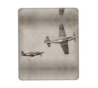Phayah World War 2 Aircraft Pattern Mouse Pad with Non Slip Rubber Base Gaming with Stitched Edge, Mousepad for Laptop, Computer, Office 7.9 X 9.5 in