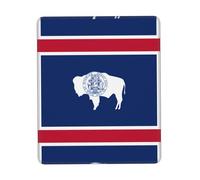 Phayah Wyoming State Flag Pattern Mouse Pads, Portable Wireless Mouse Pad, Non-Slip Rubber Base Laptop Mousepad Smooth Surface for Office & Travel 8.3 X 10.3 in