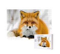 Phayah Yellow Fox Jigsaw Puzzles For Adults 300 Pieces.Home Decor Birthday Party For Men Women 15.7 X 11"
