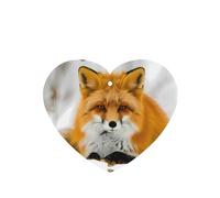 Phayah Yellow Fox Pattern Lavender Scent Car Air Freshener Heart Shape Card Hanging Hanging Scented Card 6 Pcs For Cars Closet Drawer