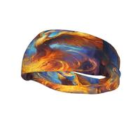 Phayah Yellow Phoenix Pattern Women Men Athletic Sweatbands Hair Bands for Yoga Running Moisture Elastic Sweat Wicking Head Band