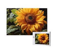 Phayah Yellow Sunflower On A Brown Background Puzzles 1000 Piece for Jigsaw Puzzle Wooden Puzzle Forfamily Friend Home Decor Wall Art 29.5 X 19.7 in