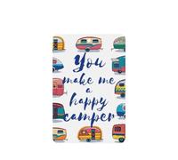 Phayah You Make Me Happy Camper Trailer Pattern Lavender Scent Car Air Freshener Rectangle Card Hanging Hanging Scented Card 4 Pcs For Cars Closet Shoe