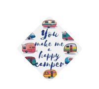 Phayah You Make Me Happy Camper Trailer Pattern Lavender Scent Car Air Freshener Square Card Hanging Hanging Scented Card 6 Pcs For Cars Closet Shoe
