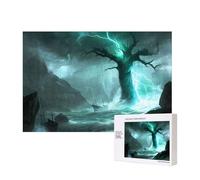 Phayahancient Tree In The Storm Pattern Puzzle Unique Jigsaw Wall Art Picture For Home Decoration 300 Pcs