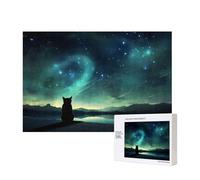 Phayahcat Looking At Stars Pattern Puzzle Unique Jigsaw Wall Art Picture For Home Decoration 300 Pcs