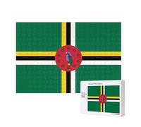 Phayahflag Of The Commonwealth Of Dominica Pattern Puzzle Unique Jigsaw Wall Art Picture For Home Decoration 300 Pcs