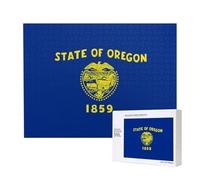 Phayahoregon State Flag Pattern Puzzle Unique Jigsaw Wall Art Picture For Home Decoration 500 Pcs