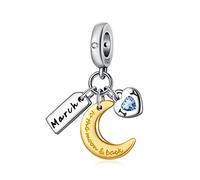 PHCLASY Birthstone Charms 925 Sterling Silver with Cubic Zirconia Dangle Women's Bead Charms fit Bracelets and Necklaces, Birthday and Mother's Day Jewelry Gifts