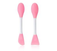 PHCOZY 2-in-1 Silicone Face Mask Brush, 2 Pieces, Pink, Soft, Anti-Bacterial, Wand, For Face Mask & Cleansing