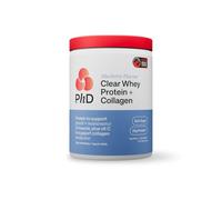 PhD Clear Whey Protein + Collagen Powder, Blueberry, 300g | 25g Protein, Zero Added Sugar, Supports Muscle Growth & Maintenance, With Bovine Collagen