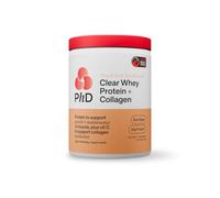 PhD Clear Whey Protein + Collagen Powder, Peached Ice Tea, 300g | 25g Protein, Zero Added Sugar, Supports Muscle Growth & Maintenance, With Bovine Collagen