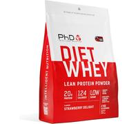 PhD Diet Whey Low Calorie Protein Powder Strawberry 2kg 62 Servings Low Carb FS.