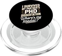 PhD Dissertation Doctorate Graduation Support for Husband PopSockets PopGrip for MagSafe
