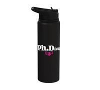 PhD Graduate PhD Female PhD Doctorate Graduation Phd Student Stainless Steel Insulated Water Bottle