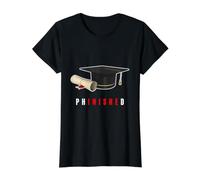 PhD Graduation Celebration for Finished Ph.d. Grad Men Women Value Graphic T-Shirt, Women, Black, M