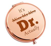 Phd Graduation Gift Compact Mirror Inspirational Gift for Woman Phd Student Doctorate Degree Physician Doctor Best Friend Daughter Masters Degree Graduation Gifts Thank You Folding Makeup Mirror