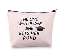 Phd Graduation Gifts Makeup Bag The one Where She Gets Her Gifts for Phd Students Phd Gifts for Women Doctorate Degree Gifts Cosmetics Bag Travel Pouch (PHD Bag)
