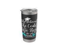 PhD Graduation Phinished It She Believed 2026 Doctorate Stainless Steel Insulated Tumbler