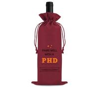 PhD Graduation Wine Gift Bags for Women Men Congratulation Gift for Doctoral Graduates Grad Gifts Idea for Him Her Doctorate Graduation Gifts Medical School Graduations Decorations Wine Bottle Bag