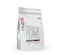 PhD Nutrition 100 Percent Plant Vegan Protein Powder, Rich in BCAA and Low Calorie, Belgian Chocolate, 21g of Plant Based Protein, 40 Servings per 1 kg Bag