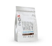 PhD Nutrition 100 Percent Whey Belgian Chocolate Protein Powder | Low Calorie High Protein Powder | 40 Servings per 1 kg Bag