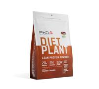 PhD Nutrition Diet Plant, Vegan Protein Powder Plant Based, Salted Caramel, High Plant Protein, 20 Servings Per 500g Bag