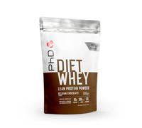 PhD Nutrition Diet Whey Low Calorie Protein Powder, Low Carb, High Protein Lean Matrix, Belgian Chocolate Whey Protein Powder, High Protein, 20 Servings Per 500g Bag