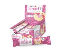 PhD Nutrition Smart Protein Bar Low Calorie, Nutritional Protein Bars/Protein Snacks, High Protein Low Sugar, Birthday Cake Flavour, 20g of Protein, 64g Bar (12 Pack)
