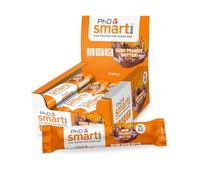 PhD Nutrition Smart Protein Bar Low Calorie, Nutritional Protein Bars/Protein Snacks, High Protein Low Sugar, Chocolate Peanut Butter Flavour, 20g of Protein, 64g Bar (12 Pack)